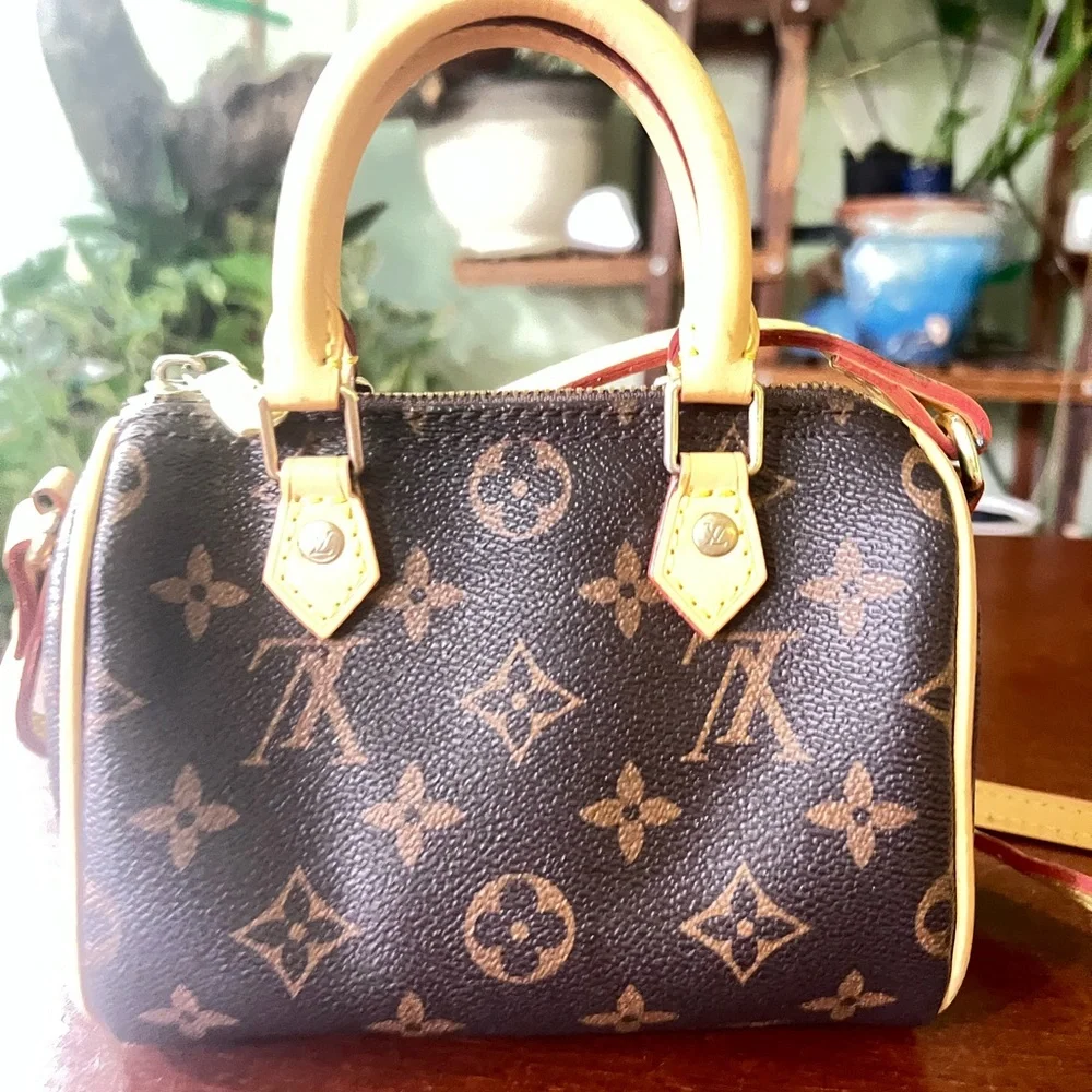 Louis Vuitton Brown and Tan Monogram Mini Bag - Picture 4 of 8